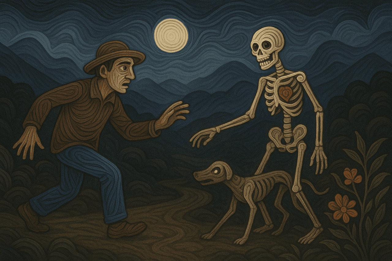 El hombre y el perro flaco